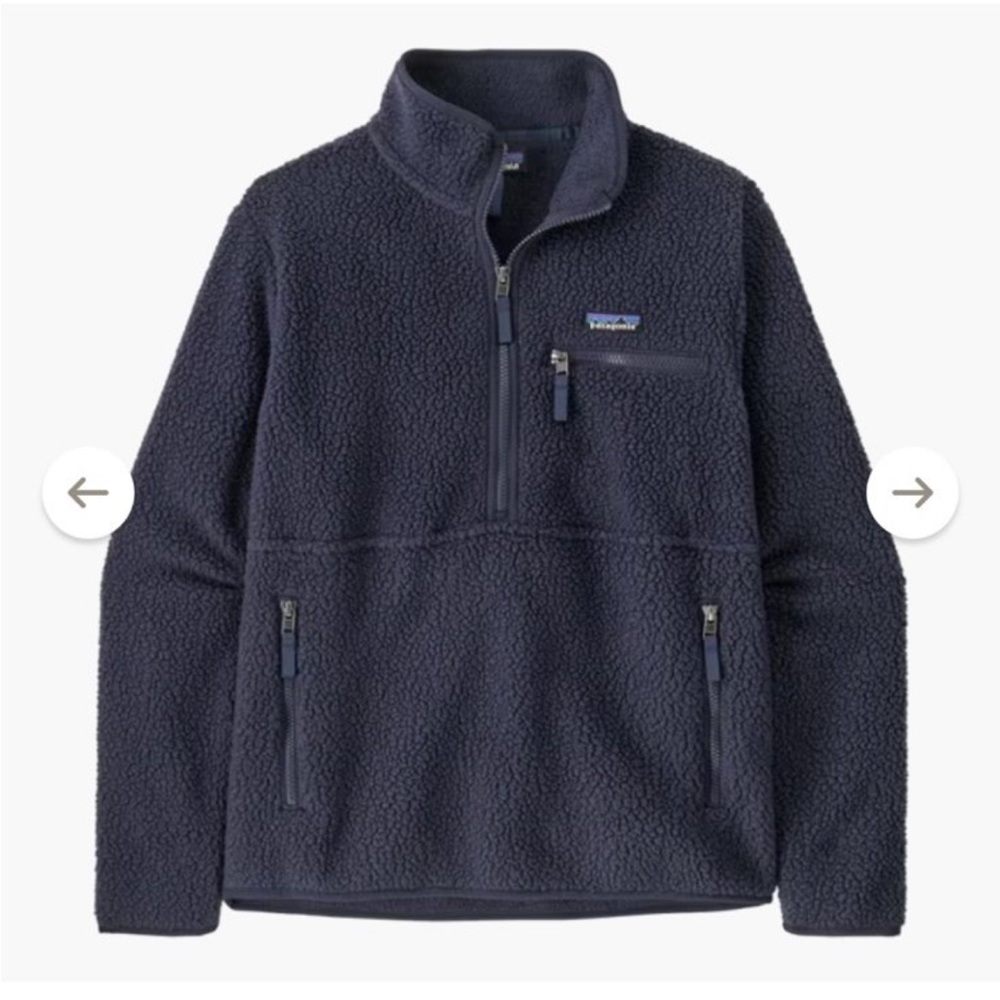 Patagonia retro pile pullover navy